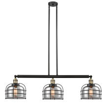 Innovations Lighting 213-BAB-G73-CE-LED - Bell Cage - 3 Light - 42 inch - Black Antique Brass - Stem Hung - Adjustable Island Light
