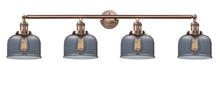 Innovations Lighting 215-AC-G73 - Bell - 4 Light - 44 inch - Antique Copper - Adjustable Bath Vanity Light