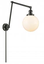 Innovations Lighting 238-OB-G201-8-LED - Beacon - 1 Light - 8 inch - Oil Rubbed Bronze -Adjustable Swing Arm