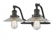 Innovations Lighting 515-2W-OB-G2-LED - Halophane - 2 Light - 18 inch - Oil Rubbed Bronze - Adjustable Bath Vanity Light
