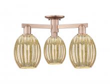 Innovations Lighting 716-3F-AC-G459-6ME - Preston Bulb - 3 Light - 6 inch - Antique Copper - Semi-Flush Mount