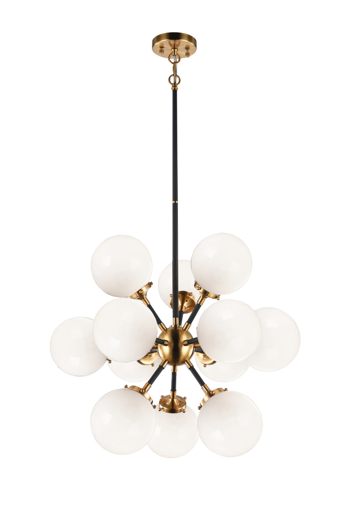 Soleil Aged Gold Brass Chandelier