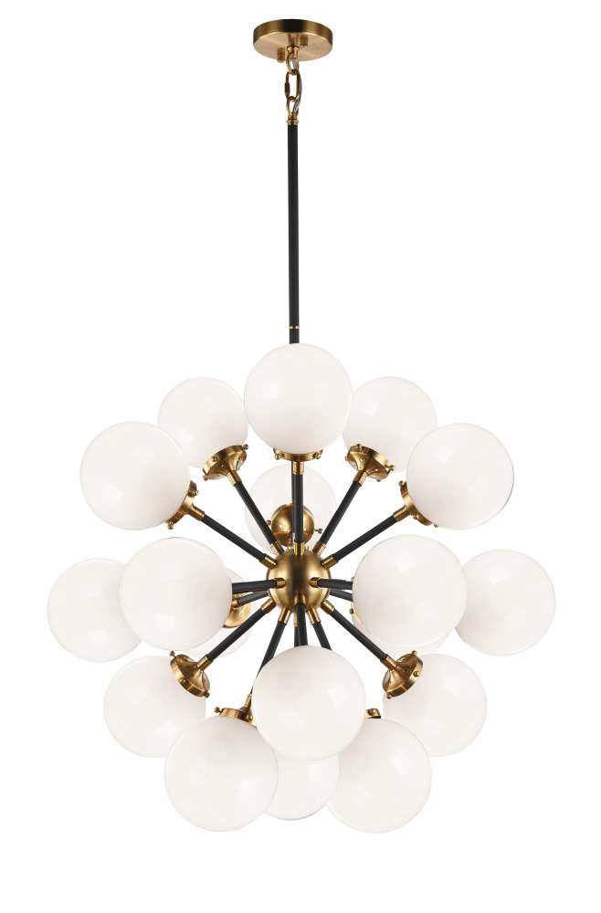 Soleil Aged Gold Brass Chandelier