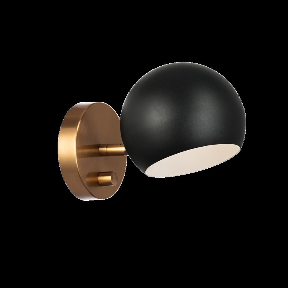 Orb Matte Black Wall Sconce
