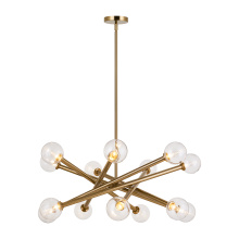 Matteo Lighting C64614AGCL - Matchstix Aged Gold Brass Pendant