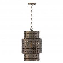 Capital Lighting 354111DR - 1-Light Medallion Cylindrical Pendant in Dark Brass