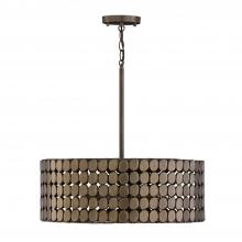 Capital Lighting 354141DR - 1-Light Medallion Pendant in Dark Brass