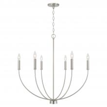 Capital Lighting 452161BN - 6-Light Chandelier in Brushed Nickel