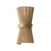 Capital Lighting 652821MA - 2-Light Sconce in Matte Brass with Mango Wood and Handwrapped Natural Jute Rope String