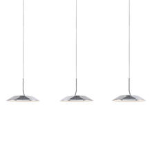 Koncept Inc RYP-L3-SW-CRM - Royyo Pendant (linear with 3 pendants), Chrome, Matte White Canopy