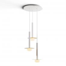 Koncept Inc CMP-C3-S-16-MWT+MBRS9+GLB - Combi Pendant 16" Circular 3 Combo Matte White with Matte White Canopy