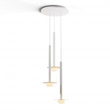 Koncept Inc CMP-C3-S-24-MWT+MBRS9+GLB - Combi Pendant 24" Circular 3 Combo Matte White with Matte White Canopy