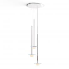 Koncept Inc CMP-C3-S-36-MWT+GBLU9+GLB - Combi Pendant 36" Circular 3 Combo Matte White with Matte White Canopy
