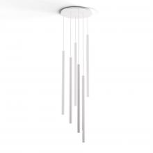 Koncept Inc CMP-C6-S-36-MWT - Combi Pendant 36" Circular 6 Combo Matte White with Matte White Canopy