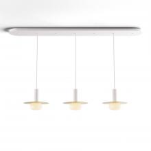 Koncept Inc CMP-L3-S-06-MWT+MBRS9+GLB - Combi Pendant 6" Linear 3 Combo Matte White with Matte White Canopy
