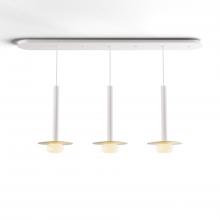 Koncept Inc CMP-L3-S-16-MWT+MBRS9+GLB - Combi Pendant 16" Linear 3 Combo Matte White with Matte White Canopy