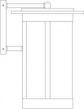 Arroyo Craftsman SAB-11AE-BK - 11" Santorini Wallmount