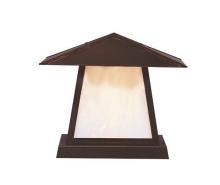 Arroyo Craftsman CC-12HGW-AB - 12" carmel column mount with hillcrest overlay