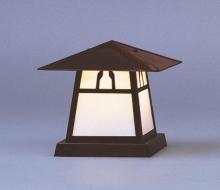 Arroyo Craftsman CC-8HGW-AB - 8" carmel column mount with hillcrest overlay