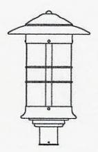 Arroyo Craftsman NP-14LGW-BK - 14" newport long body post mount fixture