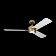 Visual Comfort & Co. Fan Collection 3HASM56HABD - Harris Smart 56 LED Ceiling Fan in Hand Rubbed Antique Brass with Matte White Blades and Light Kit