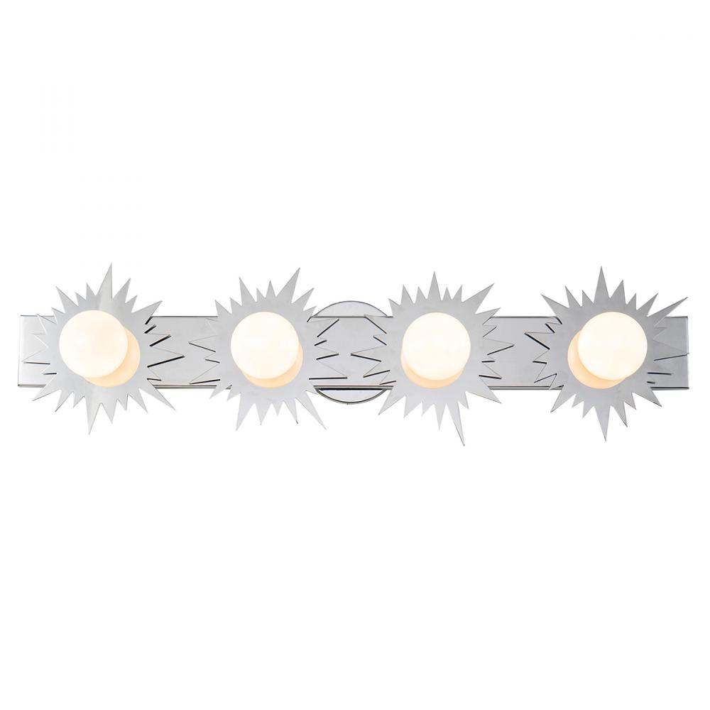 Soleil 4 Light Bath Vanity Silver Star In Polished Chrome