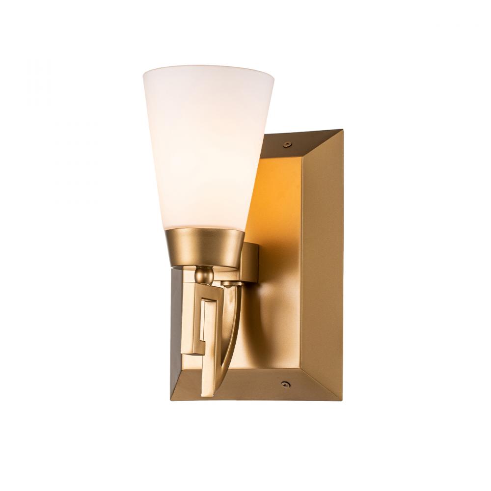 Lemuria 1 Light Bath Bar in Lacquered Gold