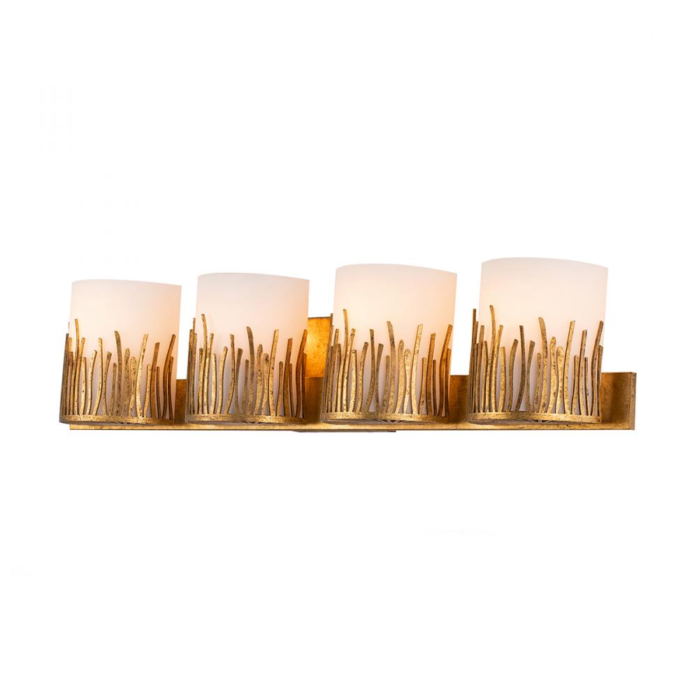 Sawgrass 4 Light Bath Bar In Distressed Gold