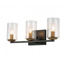 Lucas McKearn BB1003MB-3 - Bolivar 3-Light Vanity Fixture in Matte Black