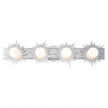 Lucas McKearn BB90417PC-4 - Soleil 4 Light Bath Vanity Silver Star In Polished Chrome