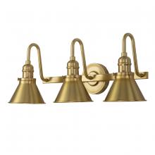 Lucas McKearn BB90684AGB-3 - Provence 3 Light Bath Vanity In Aged Brass