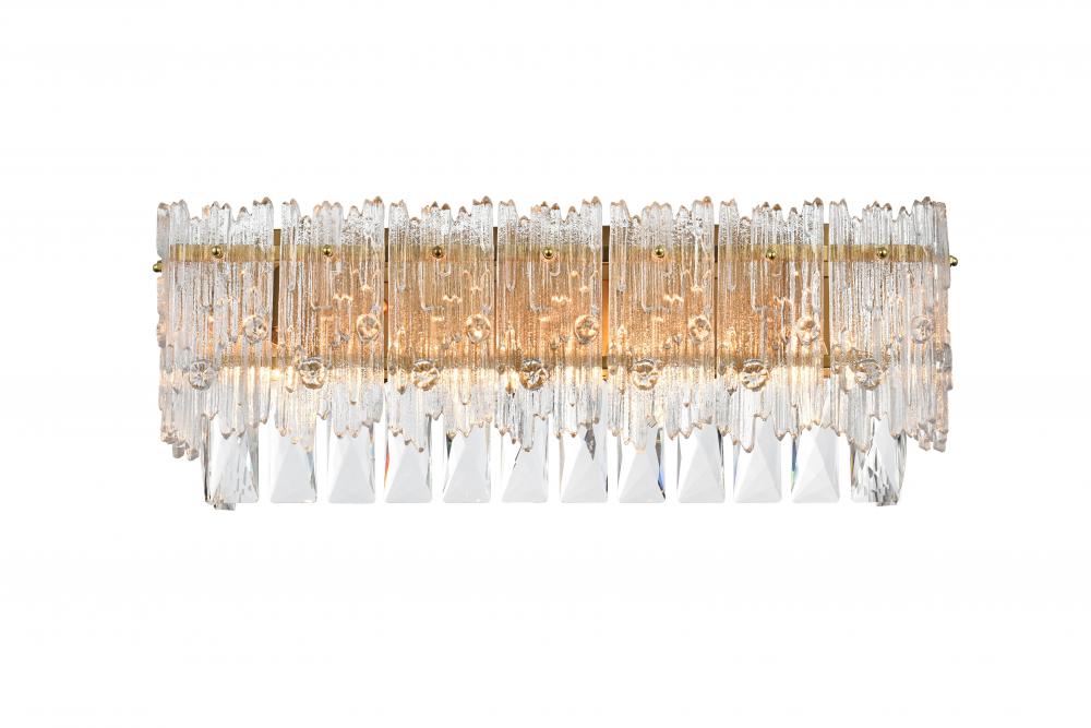 Emilia Wall Sconce L19"W6"H7" E12 L4 Satin Gold