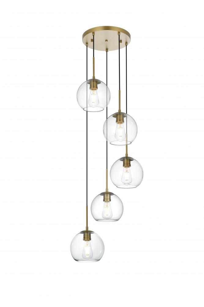 BAXTER Hang D18.1"H8"L5 Satin Gold CL