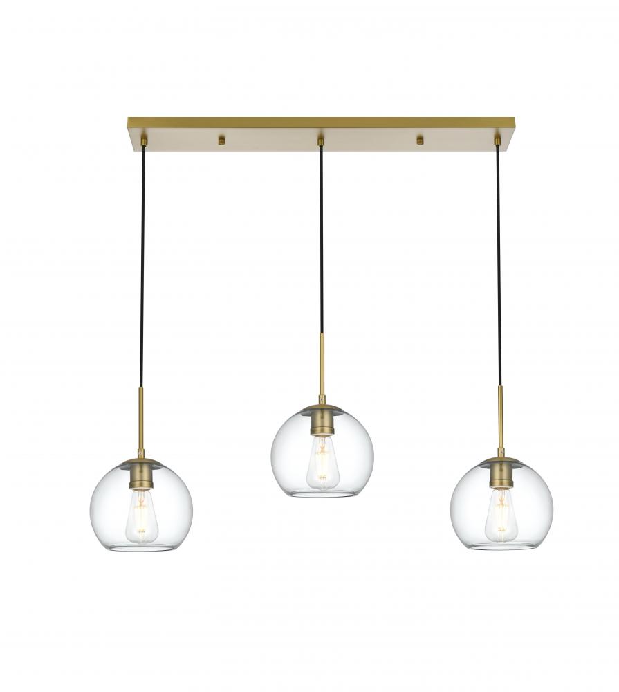 BAXTER Hang L36"W7.9"H8"L3 Satin Gold CL