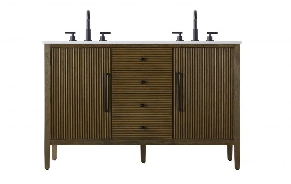 Vanity Cabinet 2Dr 3Dw 54x21.5x35 Hazel Oak