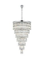 Elegant Lighting 1060SR32C - Josephine 32 inch Rectangular Chandelier in Chrome