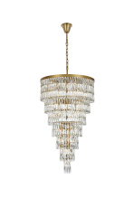 Elegant Lighting 1060SR32SG - Josephine 32 inch Rectangular Chandelier in Satin Gold