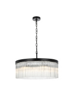 Elegant Lighting 1070D24BK - Pendant D24"H9"L6 Black
