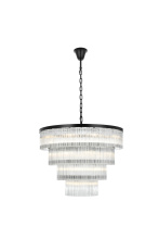 Elegant Lighting 1070G40BK - Harlow 40 inch Chandelier in Black