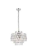 Elegant Lighting 1102D16C - Mila 16 Inch Pendant in Chrome