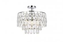 Elegant Lighting 1103F16C - Mila 16 Inch Flush Mount in Chrome