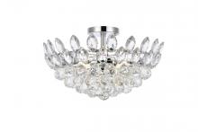 Elegant Lighting 1105F18C - Emilia 18 Inch Flush Mount in Chrome