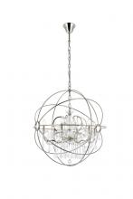 Elegant Lighting 1130D32PN/RC - Geneva 6 light polished nickel Chandelier Clear Royal Cut crystal