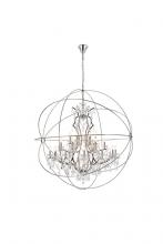 Elegant Lighting 1130G60PN/RC - Geneva 25 light polished nickel Chandelier Clear Royal Cut crystal