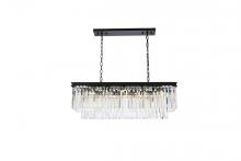 Elegant Lighting 1202D40MB/RC - Sydney 12 light Matte Black Chandelier Clear Royal Cut Crystal