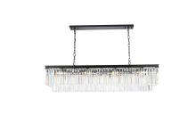 Elegant Lighting 1202D60MB/RC - Sydney 12 light Matte Black Chandelier Clear Royal Cut Crystal
