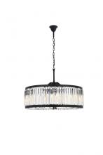 Elegant Lighting 1203D35MB/RC - Chelsea 10 light Matte Black Chandelier Clear Royal Cut Crystal