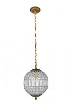Elegant Lighting 1205D12FG/RC - Olivia 1 light French Gold Pendant Clear Royal Cut Crystal