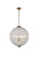 Elegant Lighting 1205D24FG/RC - Olivia 5 light French Gold Chandelier Clear Royal Cut Crystal