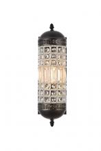 Elegant Lighting 1205W5DB/RC - Olivia 1 light Dark Bronze Wall Sconce Clear Royal Cut Crystal